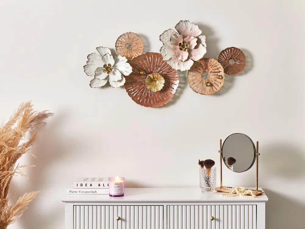 Wall Decor Flower GADOLINIUM Metal 45 cm Multicolour