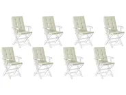 Set of 8 Back/Seat Cushions MAUI PREMIUM Light Green_989003