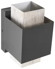 Set of 2 Outdoor LED Wall Lights TIMOK Black_1100000