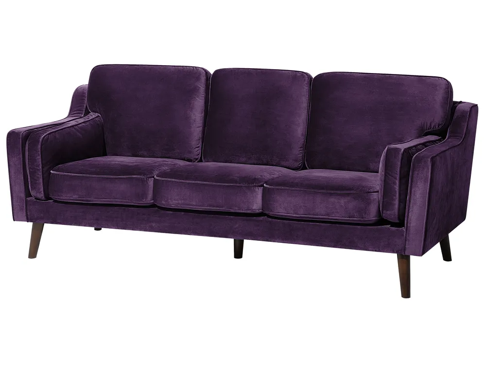 Sofa 3 Seater LOKKA Velvet Purple_705463