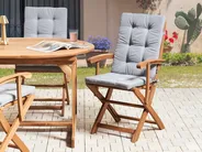 Selkä-/istuintyynysetti 2 kpl MAUI PREMIUM Meleerattu harmaa_988837