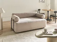 Sofa 2 Seater ELVA Boucle Beige_1100181