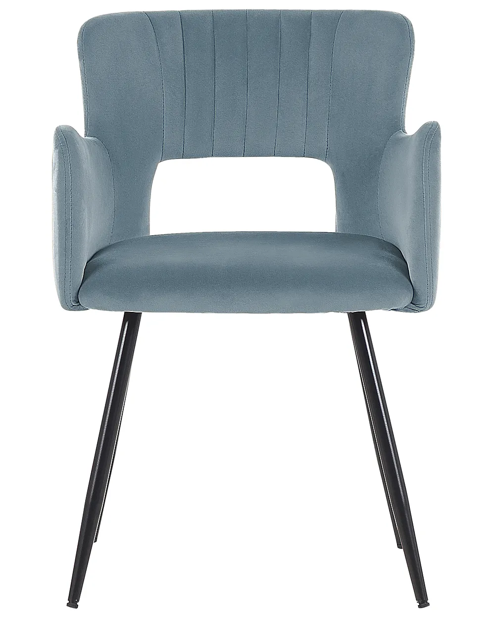 Set of 2 Dining Chairs SANILAC Velvet Light Blue_847116
