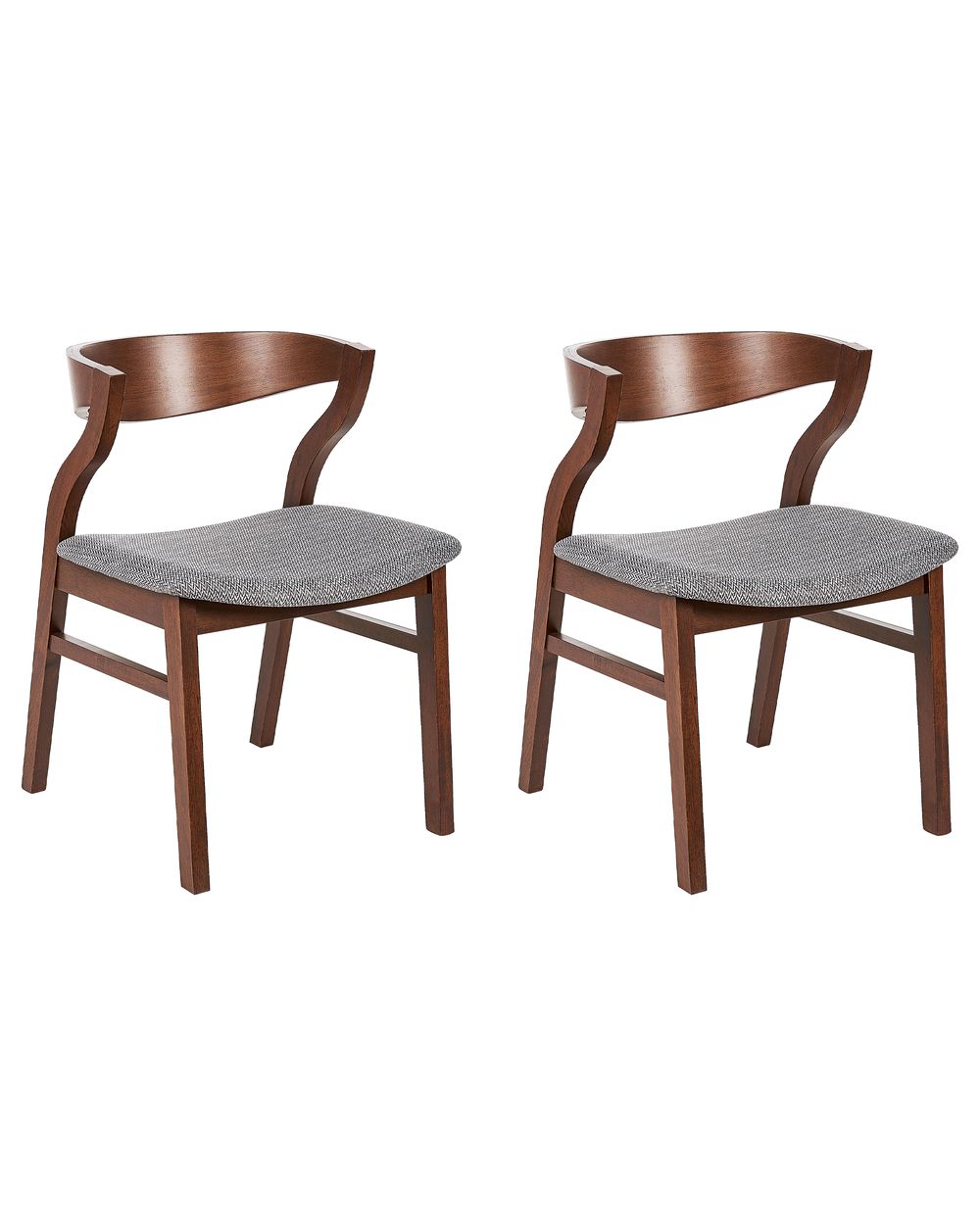 Set of 2 Dining Chairs MAROA Wood Light Grey