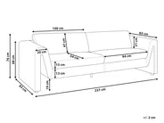Soffa 3-sits MAUNU Sammet Mörkbeige_894954