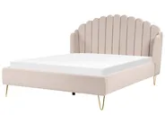 Säng med lamellram AMBILLOU 180 x 200 cm Ljusbeige_873213
