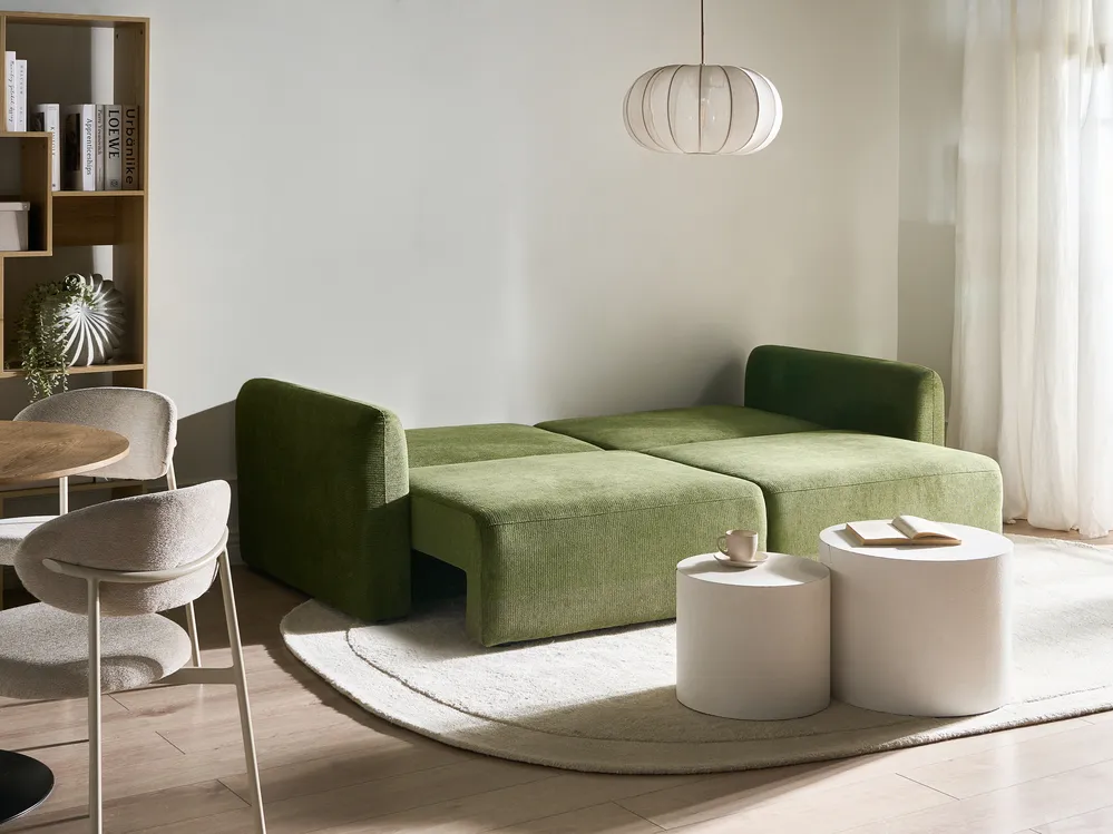 Bäddsoffa 3-sits VAXHOLM med förvaring Grön_1026812