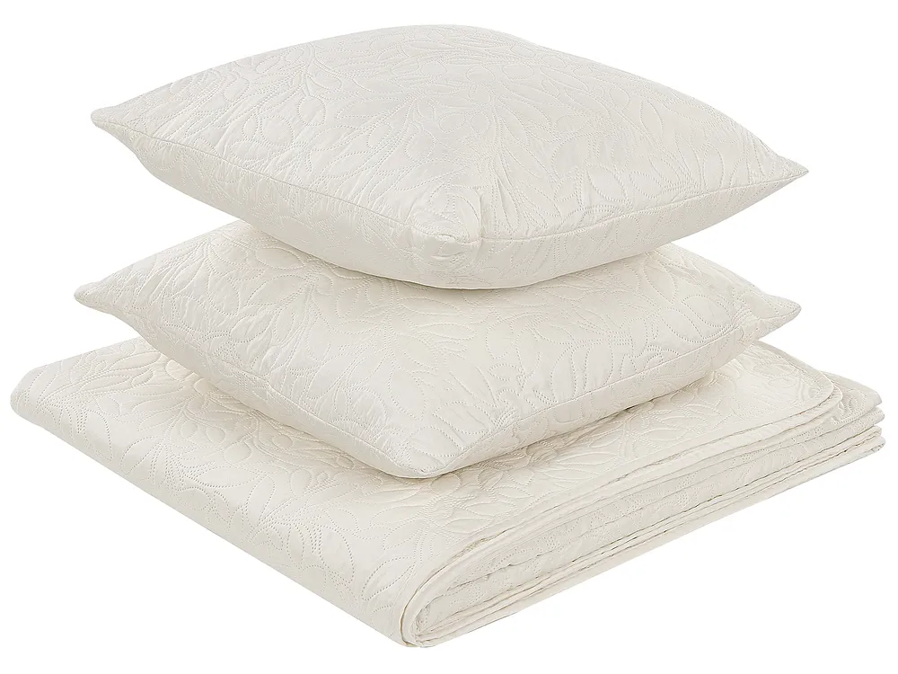 Bedspread with Cushions RUDKHAN 160 x 220 cm Off-White