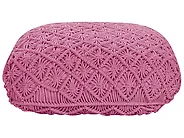 Pouffe Macramé BERRECHID Cotton Pink_1171935