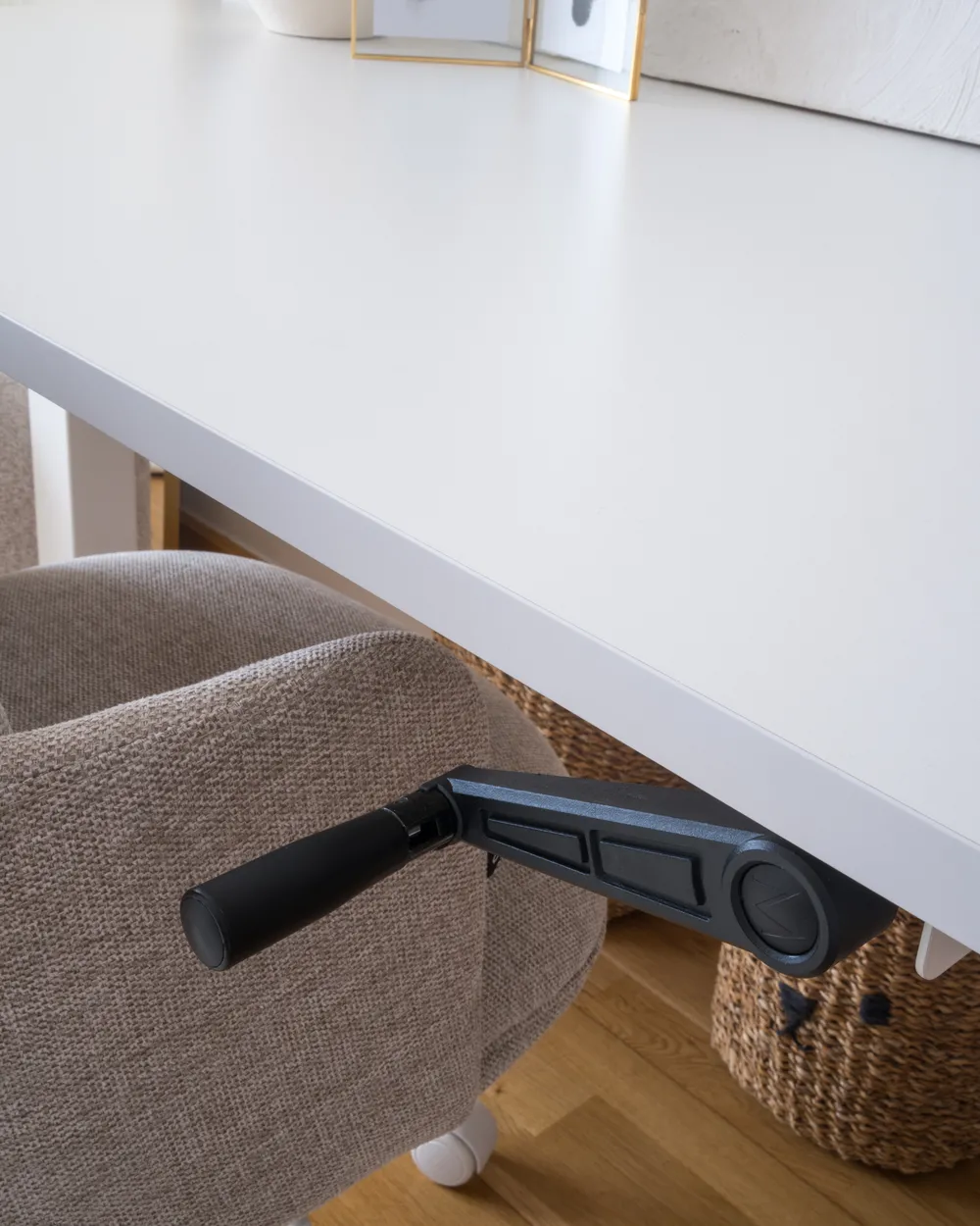 Manuellt höj- och sänkbart skrivbord DESTINES 120 cm 72 cm Vit_1022580