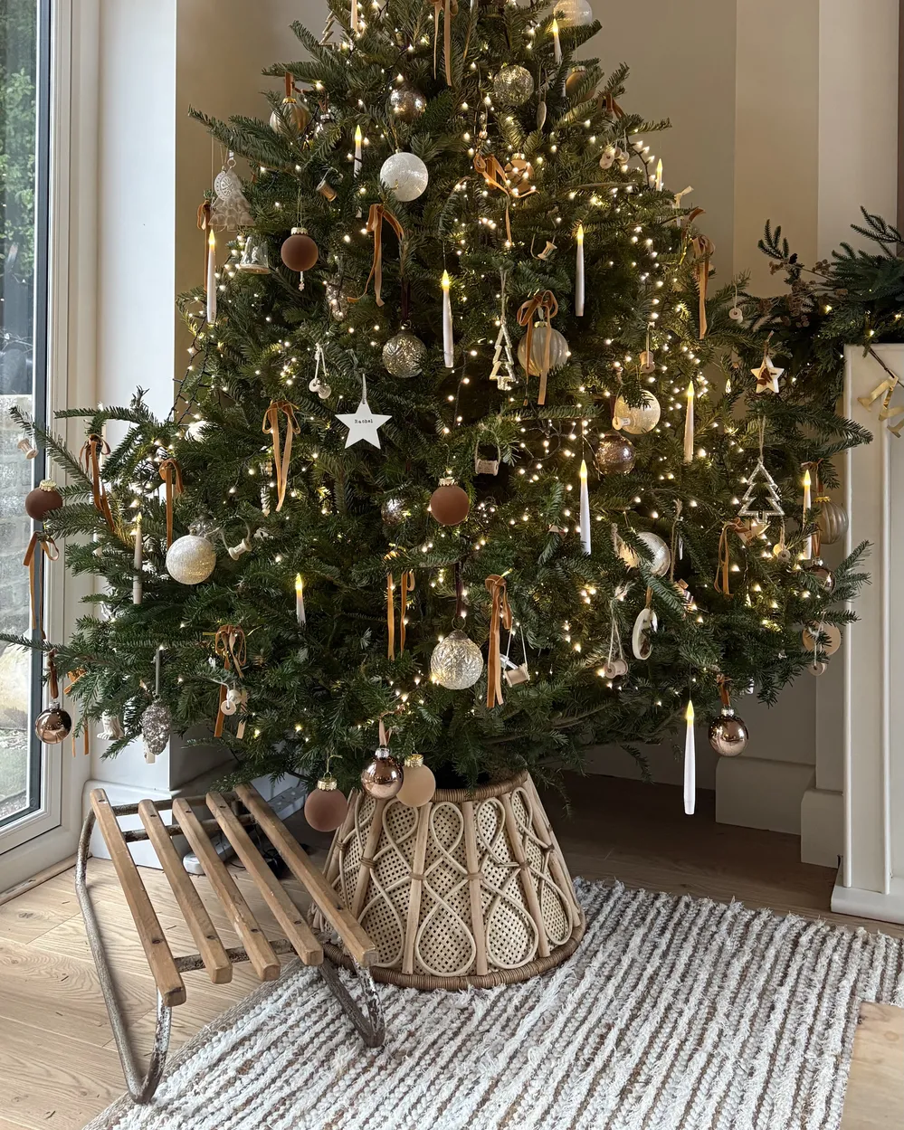 Christmas Tree Collar AVENT 50 cm Rattan Natural_955946