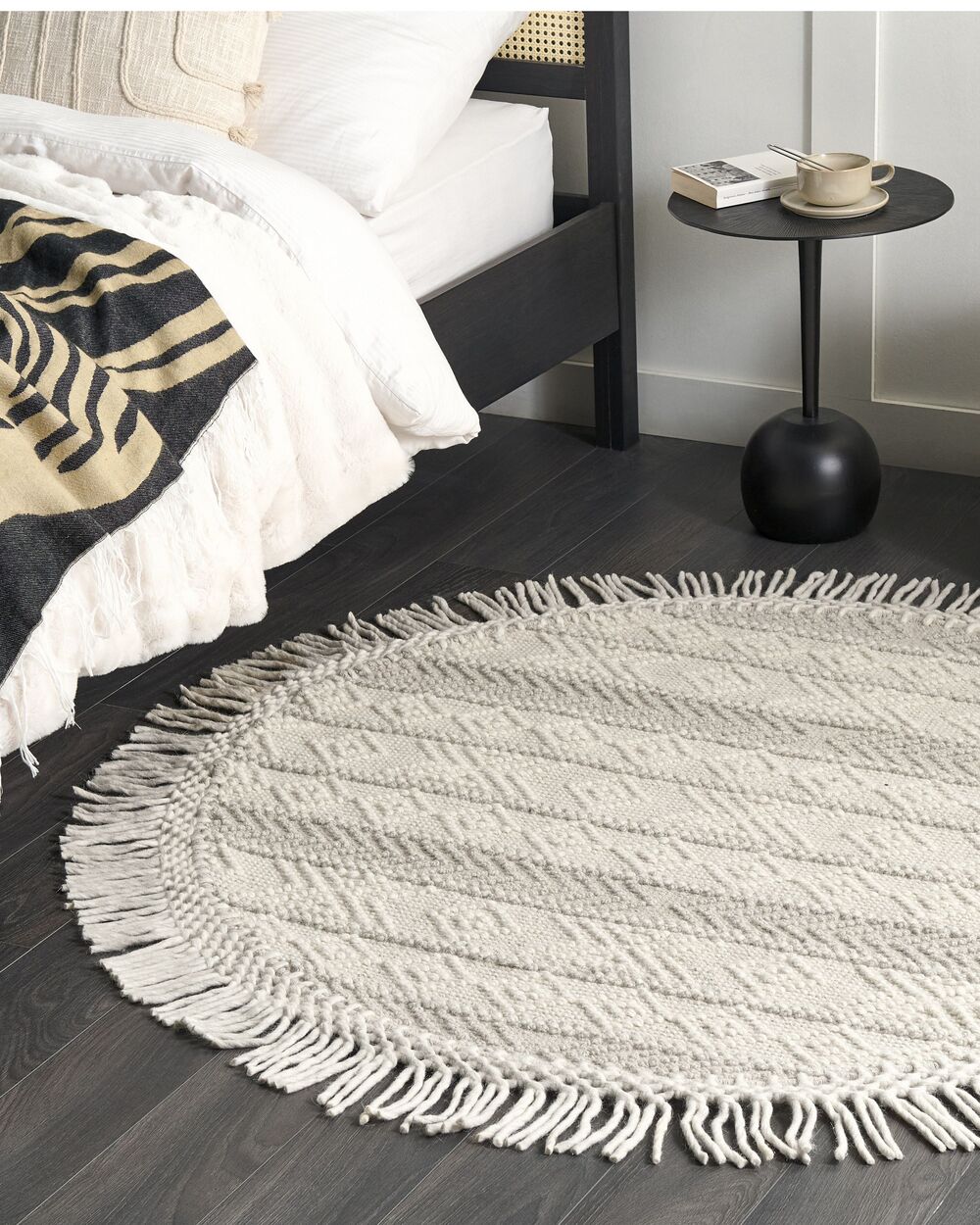 Matta BALTALAR Beige ø 140 cm Ull