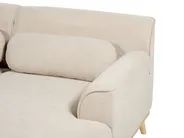 Corner Sofa 3 Seater SIMOS Corduroy Light Beige Left Hand_891025