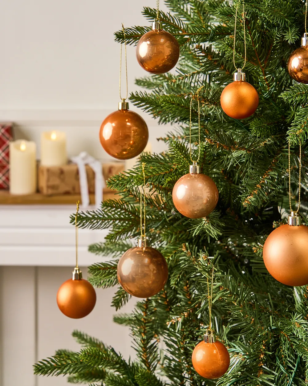 Set of 60 Baubles LOVATNET Copper
