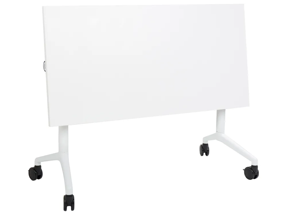 Työpöytä taitettava CAVI 120 cm 60 cm pyörillä Valkoinen_922095