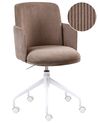 Office Chair DRYDEN Corduroy Brown