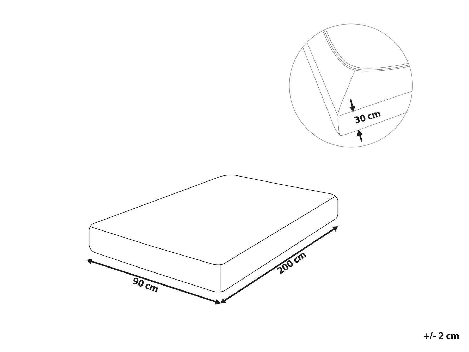 Fitted Sheet JANBU 90 x 200 cm Cotton Green_845594