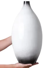 Decorative Vase BAEZA 46 cm Ceramic White_868678