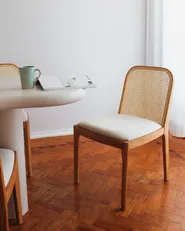 Set med 2 matstolar EDINA Ljusbrun/ Beige_1006215