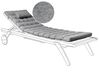 Sun Lounger Pad Cushion CESANA PREMIUM 192 x 56 cm Grey Melange