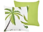 Set of 2 Outdoor Cushions SEASIDE Plant Pattern 45 x 45 cm Green_976611