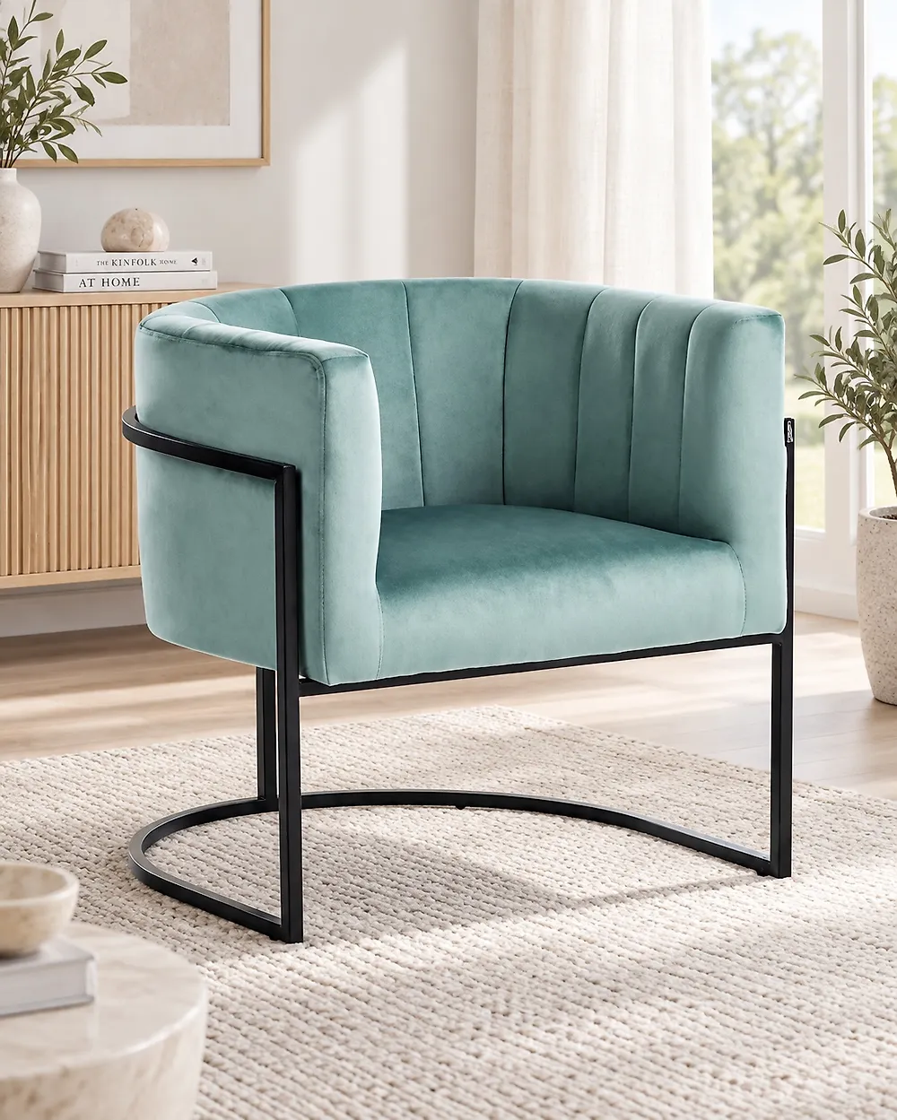 Armchair LARVIK Velvet Mint Green_1178997