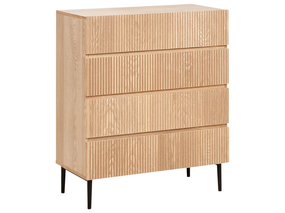 4 Drawer Chest BLYTHE Natural Ash Wood