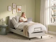 Adjustable Bed Fabric VICEROY 90 x 200 cm (EU Single) Light Beige_1044479