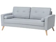 Sofa 2 Seater KALMAR Fabric Light Grey_755675