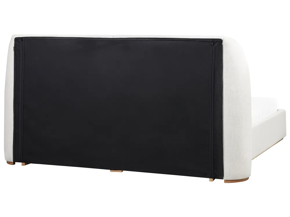 Ottoman Bed MONESTIER Fabric Off-White 180 x 200 cm (EU Super King)_972619