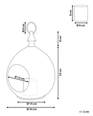 Lyhty LAESO 33 cm Metalli Kulta_787638