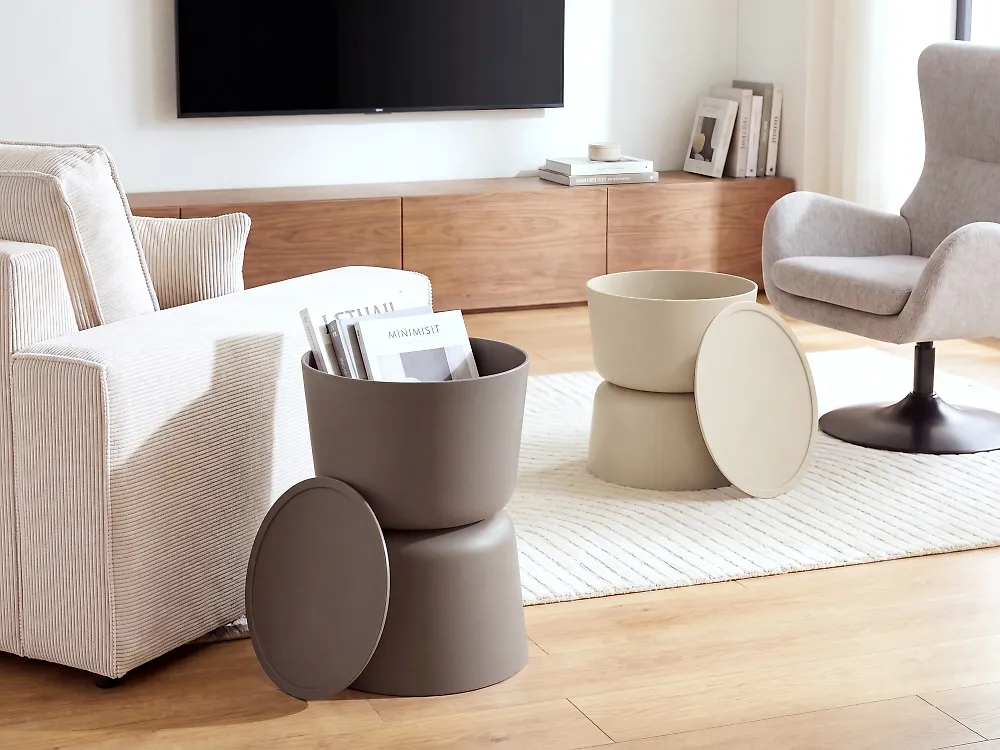 Sivupöytäsetti 2 kpl ATACAMA 32/40 cm 32/40 cm Ruskea Beige_1172083