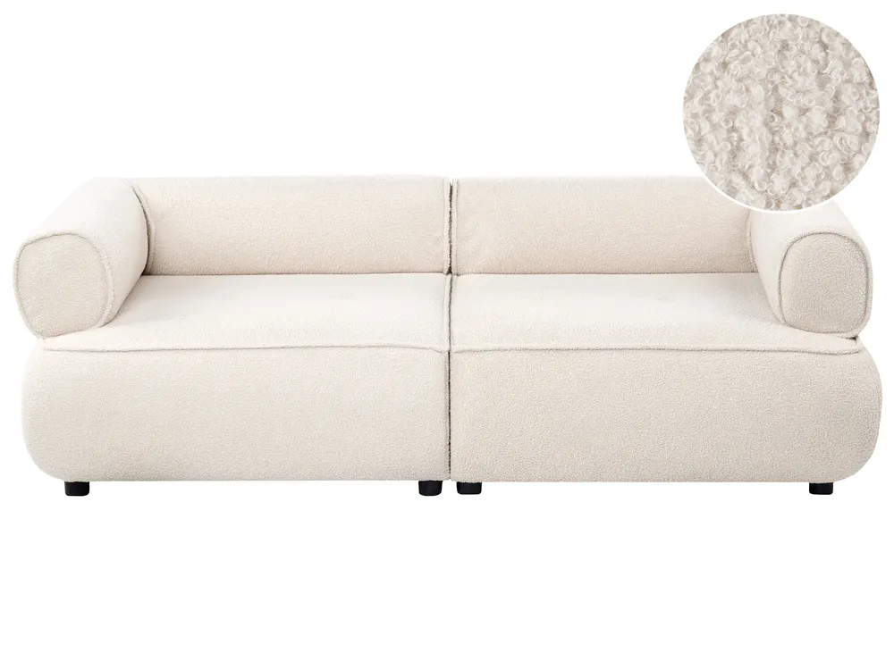 Sofa 3 Seater SALLA Boucle Off-White