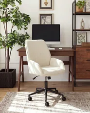 Kontorsstol CASTILE Konstlinne Off-White_1120018