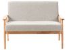 Sofa 2 Seater ESRUM Fabric Light Brown/ Grey