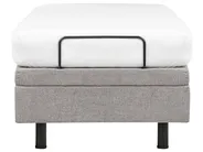 Adjustable Bed without Headboard Fabric DUKE II 80 x 200 cm (EU Small Single) Light Grey_952111