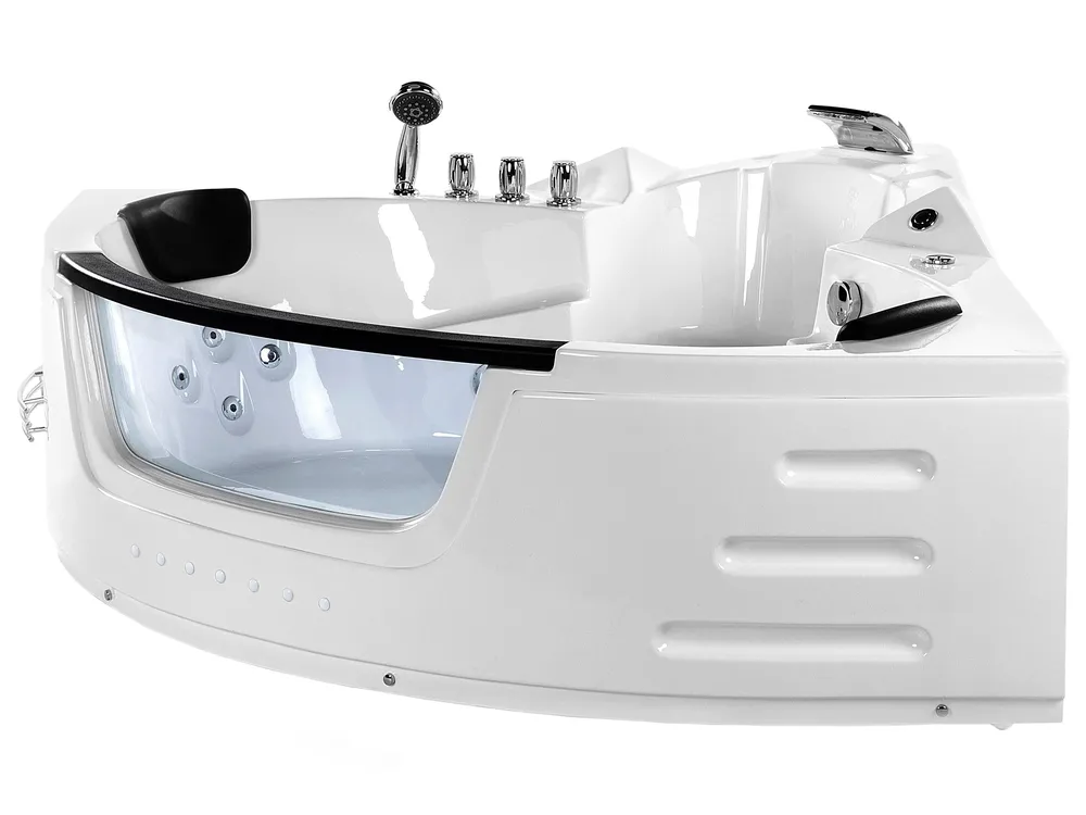 Corner Hot Tub with LED MARTINICA 1980 x 1440 mm White_762894