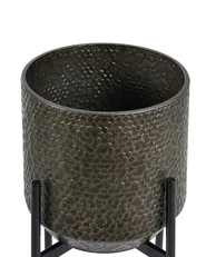 Elevated Plant Pot ALDOVANDRA 34 cm Metal Black_1117308