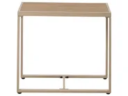 Trädgårdssoffgrupp med bord och fotpall 2-sits NOCI Modulär Metall Beige_1026735