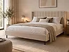 Bed Velvet VILLETTE 180 x 200 cm (EU Super King) Beige