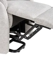 Electric Recliner Chair ELEGY with Footrest Fabric Light Grey_1021378