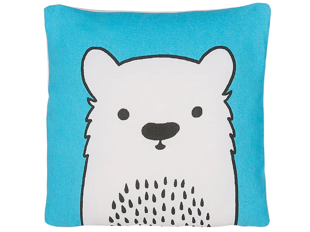 Set of 2 Decorative Cushions WARANASI Cotton 45 x 45 cm Blue_801108