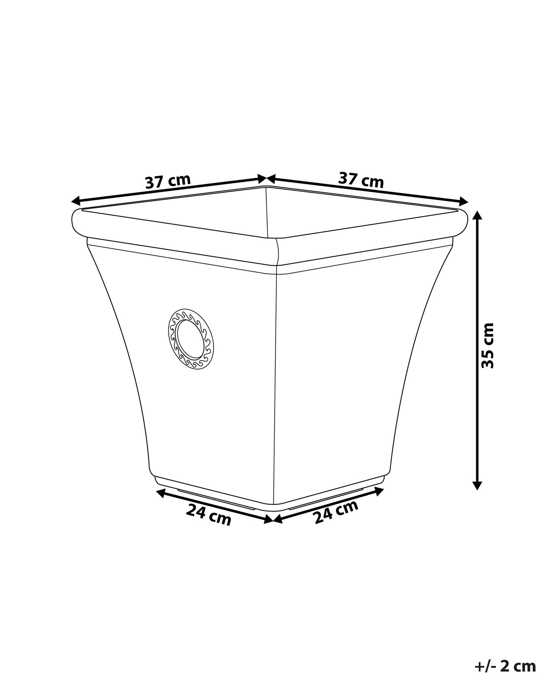 Plant Pot ELATEIA 37 cm White_760878