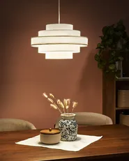 Pendant Lamp EREBATO Linen Off-White_955656