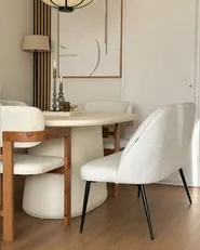 Dining Bench 2 Seater OSBY Fabric Light Beige_972523