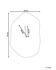 Väggklocka GANGES 50 cm Metall Svart_917162
