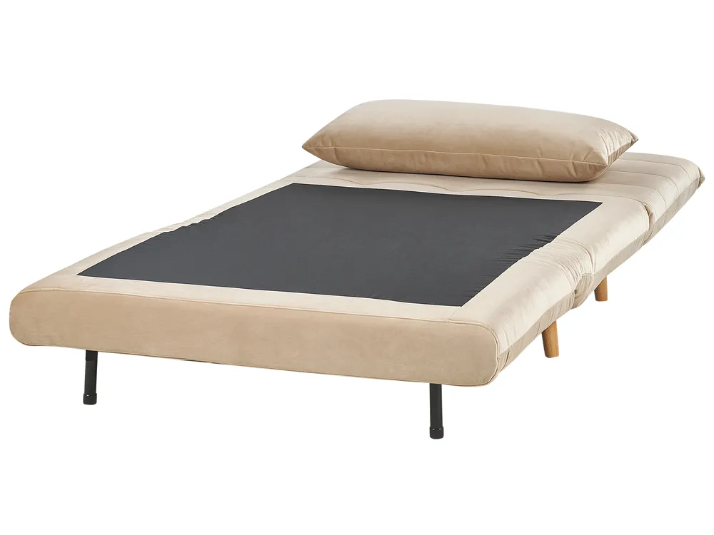 Single Sofa Bed SETTEN Velvet Beige_874976