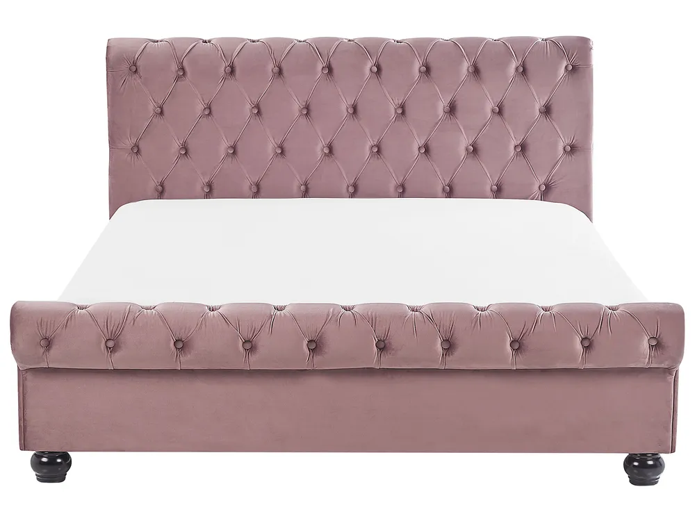 Waterbed Velvet AVALLON 160 x 200 cm (EU King Size) Pink_846757