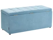 Storage Ottoman OREM Fabric 100 cm Blue_1058928