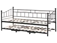 Daybed Metal LOUANNEC 90 x 200 cm (EU Single) Extendable Black_1115544